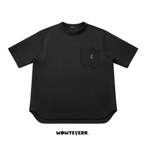 (Radish Cooperative) Spring and Autumn deconstruction Hygroscopic Anti-wrinkle Air Layer Casual Short Sleeve T-shirt Man 0210010