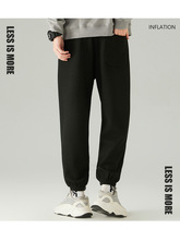 Waffag Long Pants Plus Suede Casual Pants Men Style Loose Fall Bunches Lovers Knitted Sportswear Mens Clothing