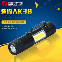 Factory direct sales Q5 mini small flashlight strong light flashlight COB side light learning home lighting flashlight pen clip