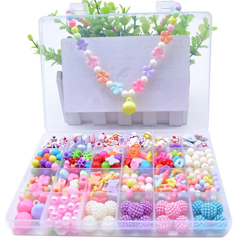 Diy children's creative hand-wearing creative headwear baby wearing bead little girl necklace bracelet
