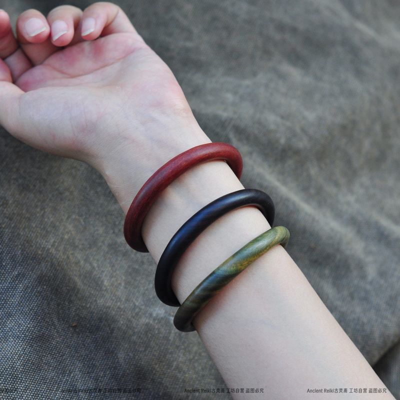 Sandalwood Bracelet·Authentic Mufang Direct Sales Artistic Retro Green Sandalwood Bracelet Ethnic Style New Chinese Style Bracelet for Women