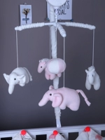 Розовый белый слонский музыкальный парк+стандартная музыкальная коробка+кронштейн