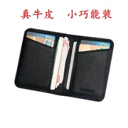 Túi da mini đựng ví nam siêu mỏng Ví nhỏ dọc ví nữ doanh nhân giữ thẻ đa năng bằng lái xe da