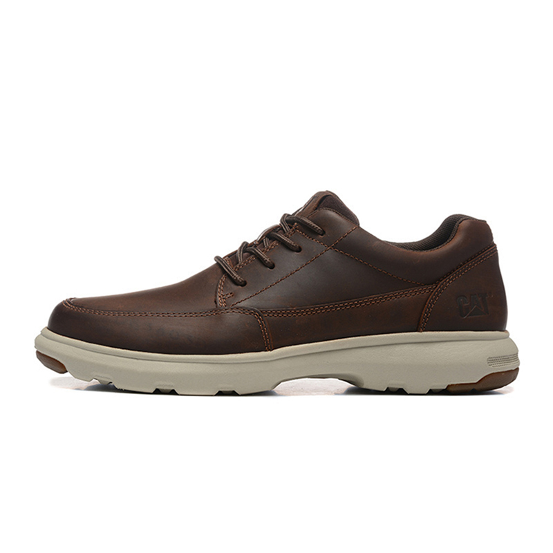 Cat/Carter First-Layer Cowhide Men's Outdoor Sports and Leisure Leather Shoes, Genuine Leather Lightweight Retro Sneakers, Trendy Men's Shoes