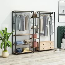 Nordic Landing Cloakroom Clothes Hanger Open Wardrobe Open Wardrobe Home Bedroom Closet Clothing shop Dresden Show Shelf