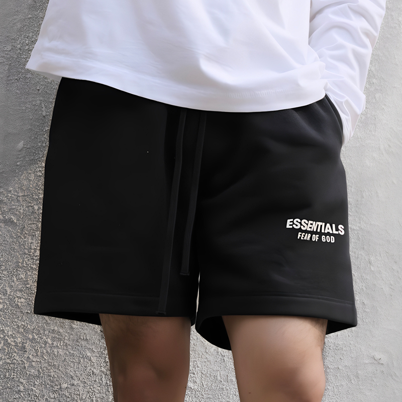 25Always Fog Miki Essentials Niche High Street American Style Trendy Brand Loose Pure Cotton Shorts for Men Summer