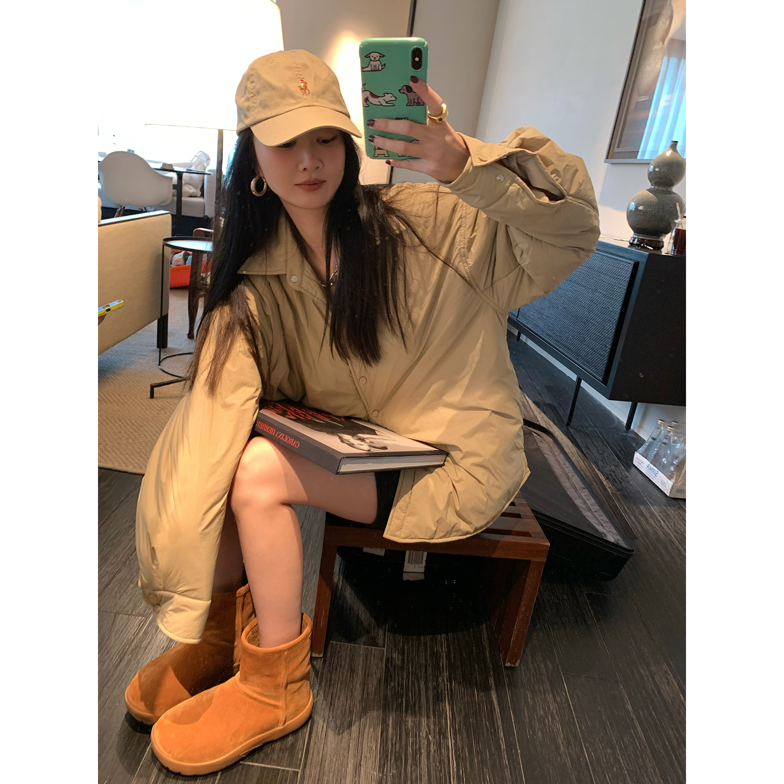 vcruan Asiago Millard gorpcore two colors light blouse shirt cotton coat jacket 2023 Winter new-Taobao