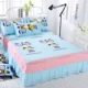 2018 mẫu váy ngủ bằng vải polyester dày 1,5 m 1,8m tăng gấp đôi 2,0 đơn polyester giường đơn đặt giường mới