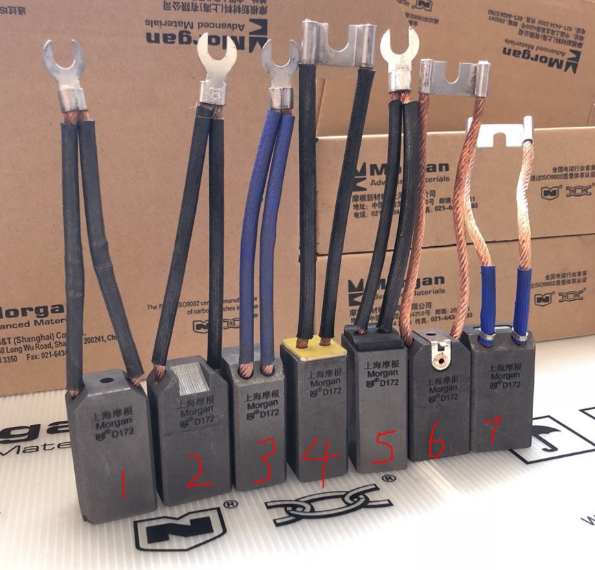 Shanghai Morgan new material carbon brush new D172 specification 25*32*60 generator special quality assurance