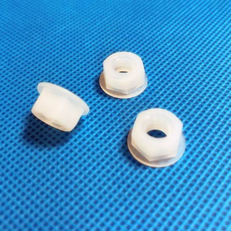 Standard piece plastic hexagonal flange nut nylon flange face with pad M5 M5 M6 M8 M8 white