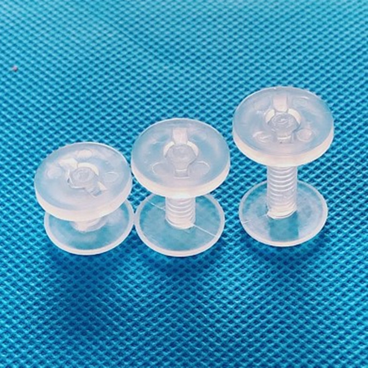 Stationery buckle transparent plastic stationery buckle plastic sub-button stationery buckle hand screwed screw nut buckle 