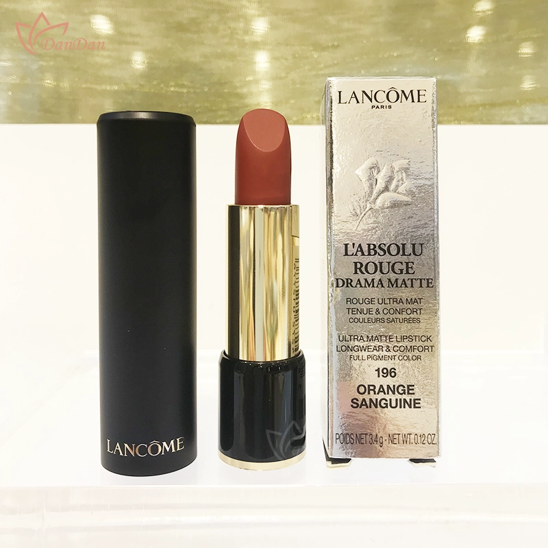 Nhưng Son môi Lancome 196 Carrot Velvet Matte 505 525 Lancome Gold Tube Small Cherry Lipstick - Son môi