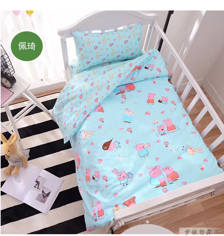 Bông mẫu giáo chăn ba mảnh mùa thu và mùa đông trẻ em nap cotton là bé bộ đồ giường bé sáu mảnh thiết lập với lõi