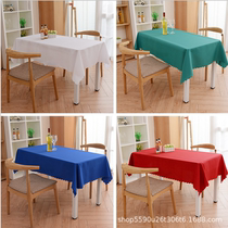Thickened dark green conference tablecloth Hotel tablecloth rectangular plain cloth Solid red white blue table skirt