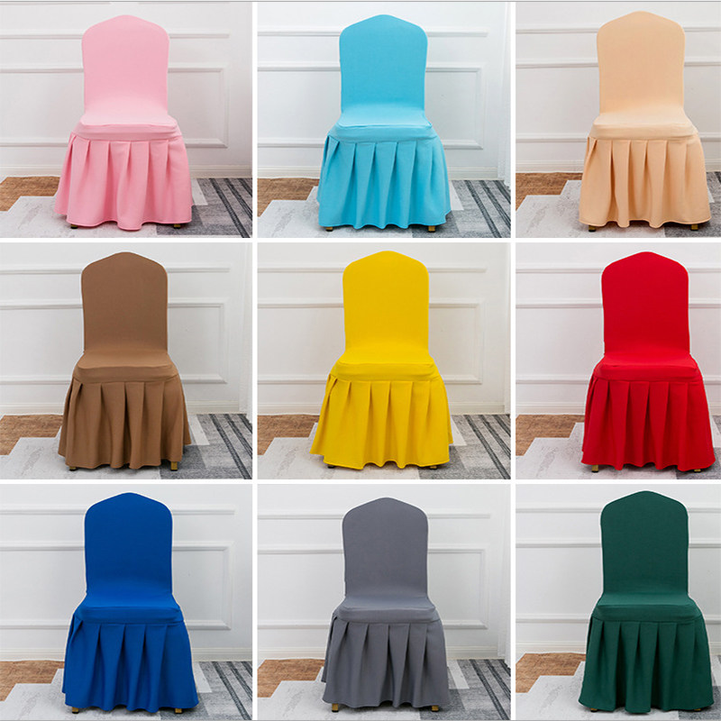 Custom thickened elastic hotel chair cover hotel dining chair cover wedding banquet universal seat cover stool cover chair cover custom