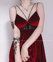 Ms. Lang salt does not wave · Red Velvet wine red sexy suspenders daily nightgown delivery