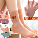 Осенние тонкие хлопковые летние дышащие детские весенние носки, подходит для подростков, средней длины