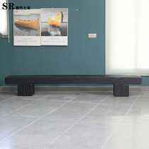 Nordic log strip benches folk and creative carbon baked black benches retro to make old TV cabinet rest for shoe-changing stool