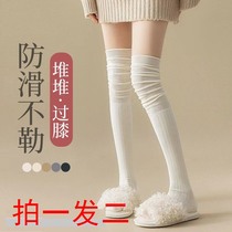With snow boots socks for women autumn and winter pile socks over the knee wool 2023 new socks leggings American style furry