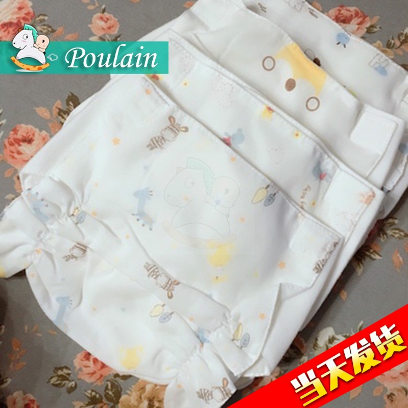 Newborn baby pure cotton diaper pocket artifact waterproof can wash summer leakage proof melon fixed baby diaper pants