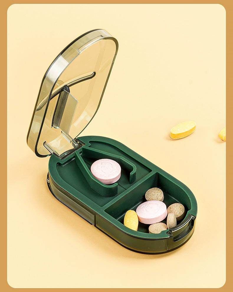 Вырезать наркотиков 日本切药器分药器一分二剪药四分之一切药片神器药品分割存储药盒