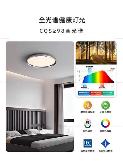 Bauhaus Bedroom Ceiling Light, Italian Minimalist Light Luxury Lamp, Elegant High-End Eye-Protection Smart Dimmable Creative Study Lamp