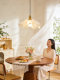 French-Style Floral Restaurant Chandelier, Simple Modern Creative Bedroom Bedside Lamp, Dining Table Bar Counter Cream-Style Glass Lighting
