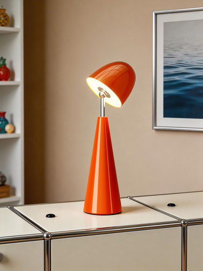 Memphis Bedroom Bedside Lamp Hepburn Cap Magnetic Charging Small Table Lamp Dopamine Living Room Ambiance Study Lamp