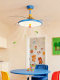 Memphis Fan Light Children's Room Ceiling Light Princess Girl Bedroom Eye Protection Light 2026 New Model Dining Room Chandelier