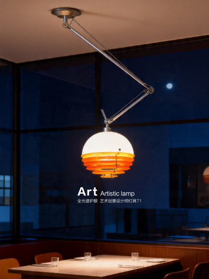 Bauhaus Swing Arm Lamp Restaurant Pendant Light Nordic Adjustable Ceiling Light Vintage Sunset Lamp Bedroom Balcony Study Lamp