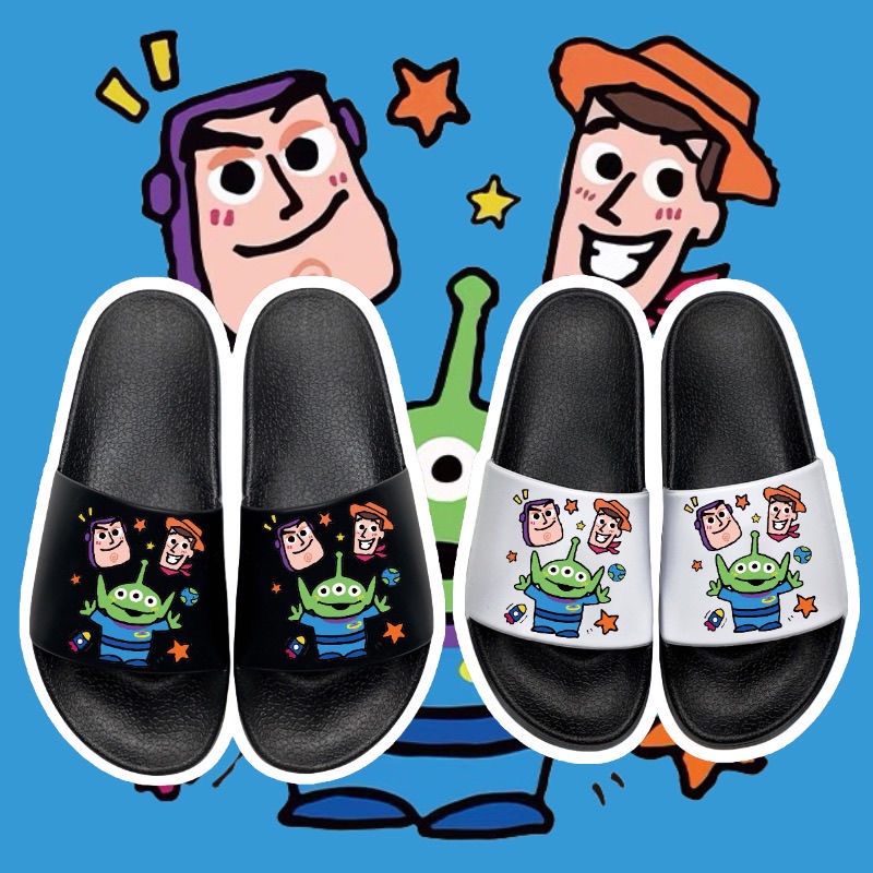 Buzz Lightyear 2024 New Slippers for Men and Women, Summer Cartoon Style, Non-Slip for Home and Outdoor Wear, Cute Couple Slippers, Trendy