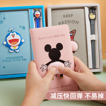 Cute Biding Cat Cartoon Elementary School Student Notebook Student Prize Sharing Gift Stationery Debit hand ledger This suit