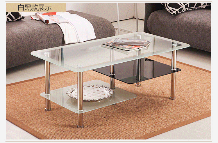 Bàn cà phê kính cường lực đơn giản phòng khách hiện đại nội thất cá tính sáng tạo căn hộ nhỏ bàn cà phê văn phòng bàn vuông - Bàn trà mẫu bàn đẹp