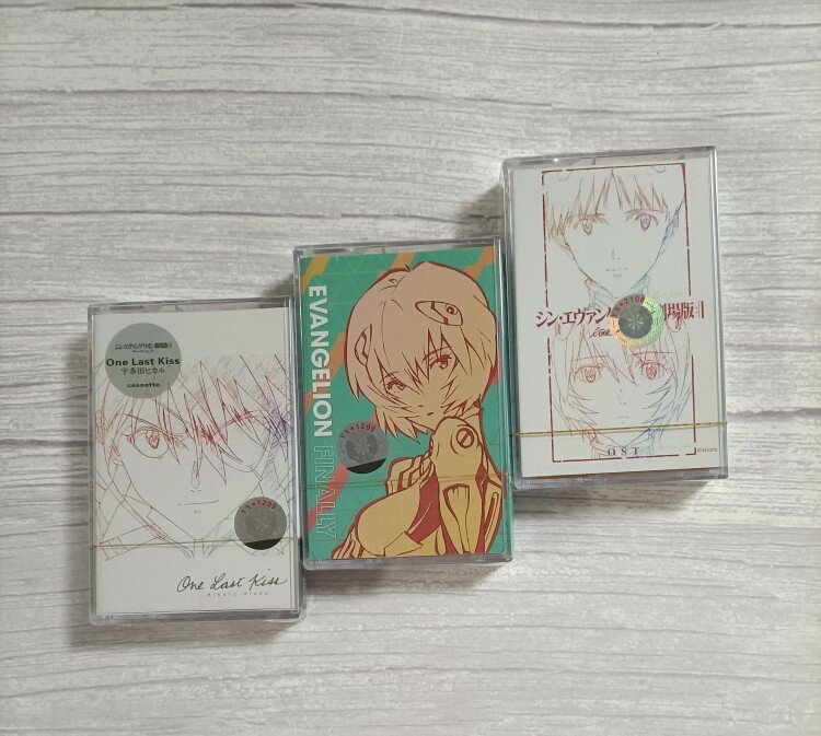 EVA Century Evangelical Warriors EVANGELION FINALLY tapes One Last Kiss untorn three discs