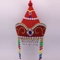 Mongolian performance millinery Mongolian ethnic minority adult female dance hat female adult Mongolian headdress