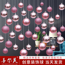 Xiermei Internet celebrity Christmas ball Christmas tree ball hanging ball colorful ball bright ball electroplated ball scene layout decorative hanging ball