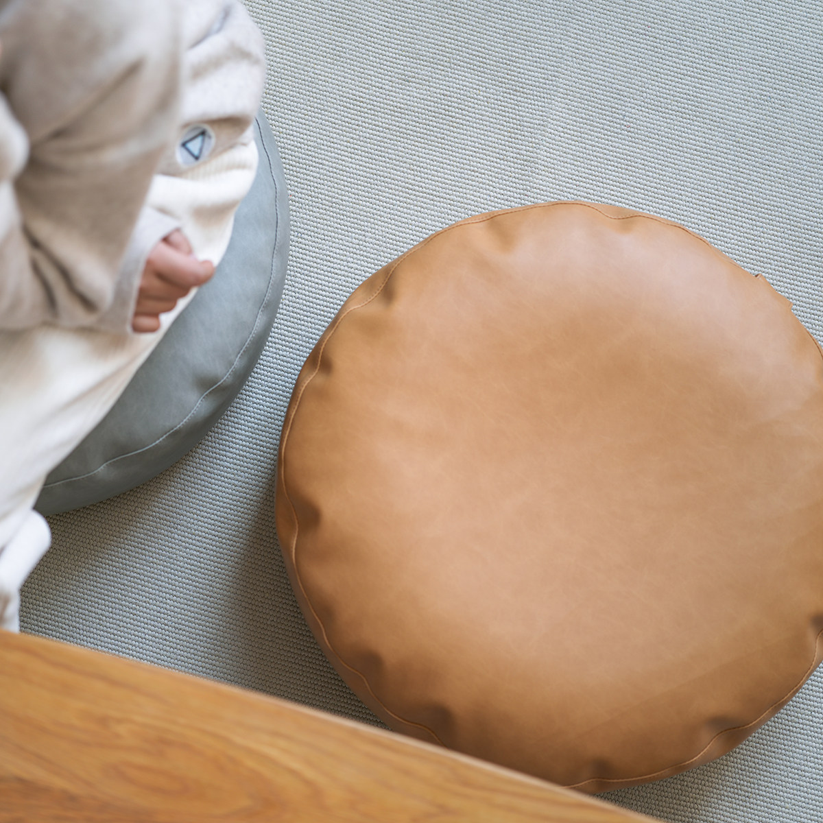 Leather floor cushion Japanese Futon Lazy cushion Tatami mat Nordic Bay window thickened pier Leave-in