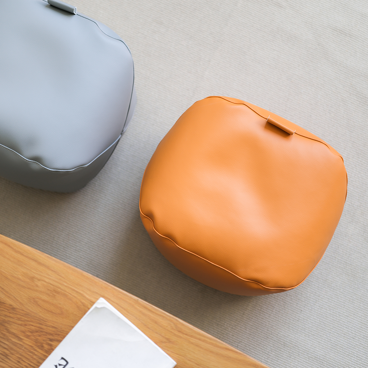 Japanese futon Tatami floor Floor cushion microfiber leather thickened Balcony bay window pier change shoe stool free cleaning