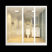 Home whole bathroom Japanese-style integrated bathroom tempered glass shower room integrated bath room