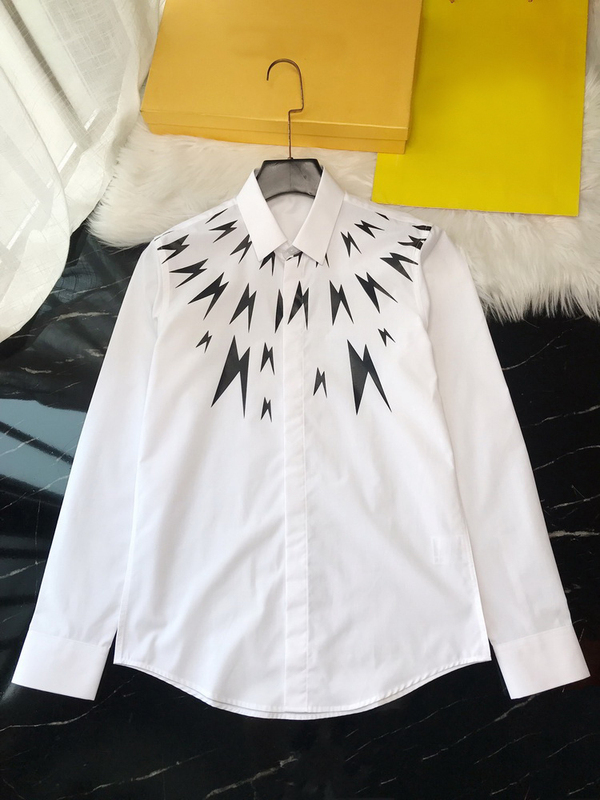 Ins26 Early Spring New Style Trendy Brand Multi-Lightning Print Shirt European and American Trendy Men's Fashion Vacation Shirt