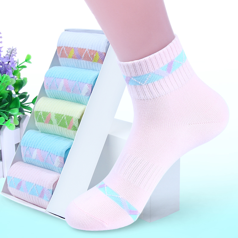 Official Website Genuine Women's Sports Mid-Calf Pure Cotton Socks, Winter Warm, All-Cotton, Non-Pilling, Odor-Resistant, College Style, Simple