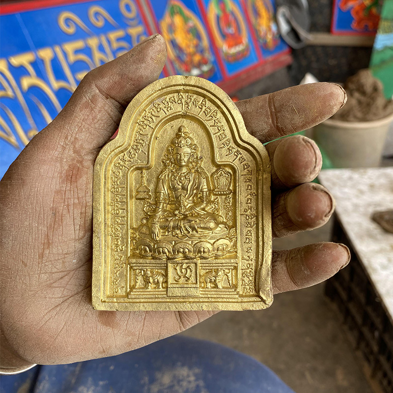 (On behalf of the Buddha statue)Medium motionless Tathagata motionless Buddha shape 2 Tibetan traditional wipe the soil statue