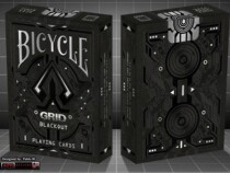 Momo Solitaire Bicycle GRID BLACKOUT deck US imported grid V4 flower cut playing cards