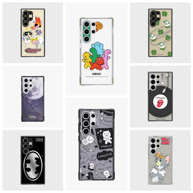 Samsung Korea Genuine Product Suitable for S24 Ultra Official Cartoon Phone Case Pokémon Cute Protective Cover Batman Tom Little Policewoman Rolling Stone Theme Fashionable Full-Cover Silicone Hard Case Anti-Drop