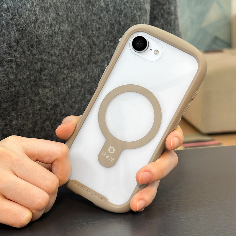 Japanese Genuine Iface Apple 16E/17E Anti-Drop Transparent Phone Case Magnetic Tempered Glass Protective Cover Hamee Simple Stylish Business Practical Hamee