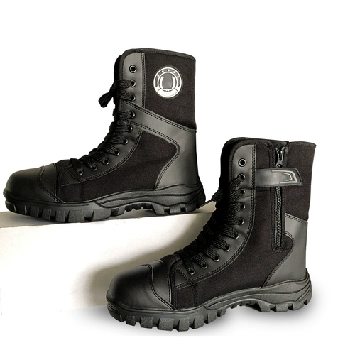 Высокие летние тканевые тактические износостойкие сапоги, нескользящие ботинки, высокая талия