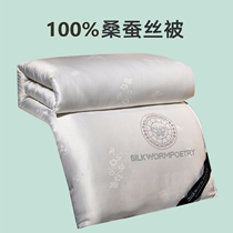 High-end silk quilted by 100% mulberry silk winter quilted by the whole cotton spring and autumn season by the core air conditioning by summer and cool quilted with light and luxurious