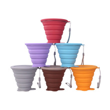 硅胶折叠水杯户外旅行漱口杯可伸缩