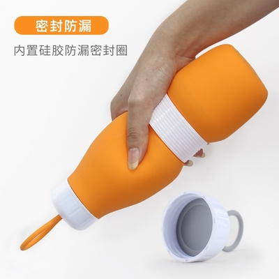 食品级硅胶保龄球水壶可折叠软水壶