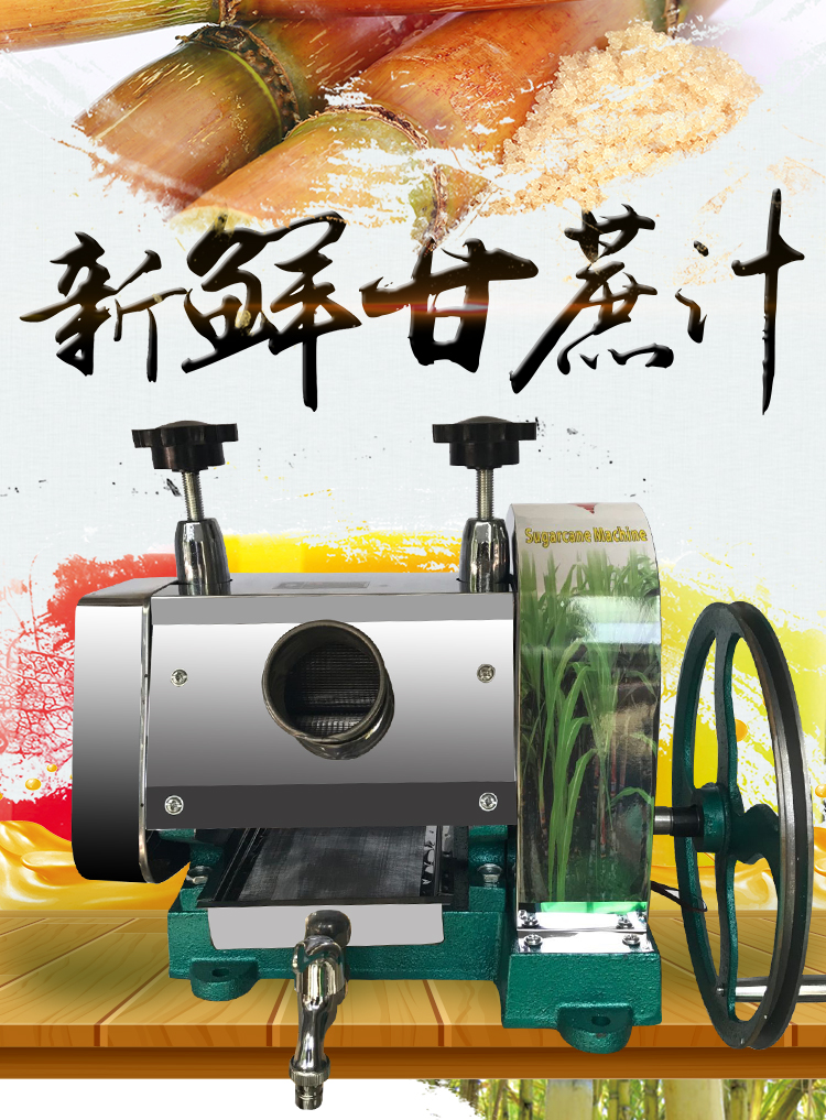 All-Delta brand new hand sugarcane machine sugarcane raw juice pressure squeezer stainless steel ginger juice extractor can be changed electric
